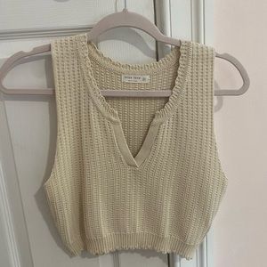 Knit cropped tank